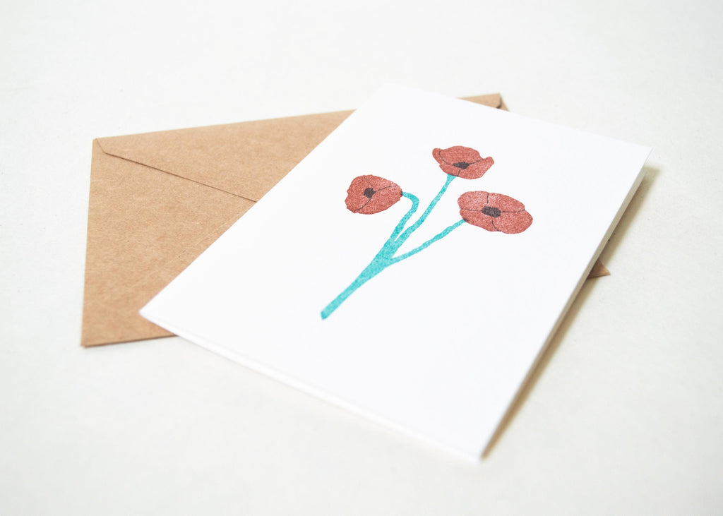 Blank Cards - Poppies & Eucalyptus