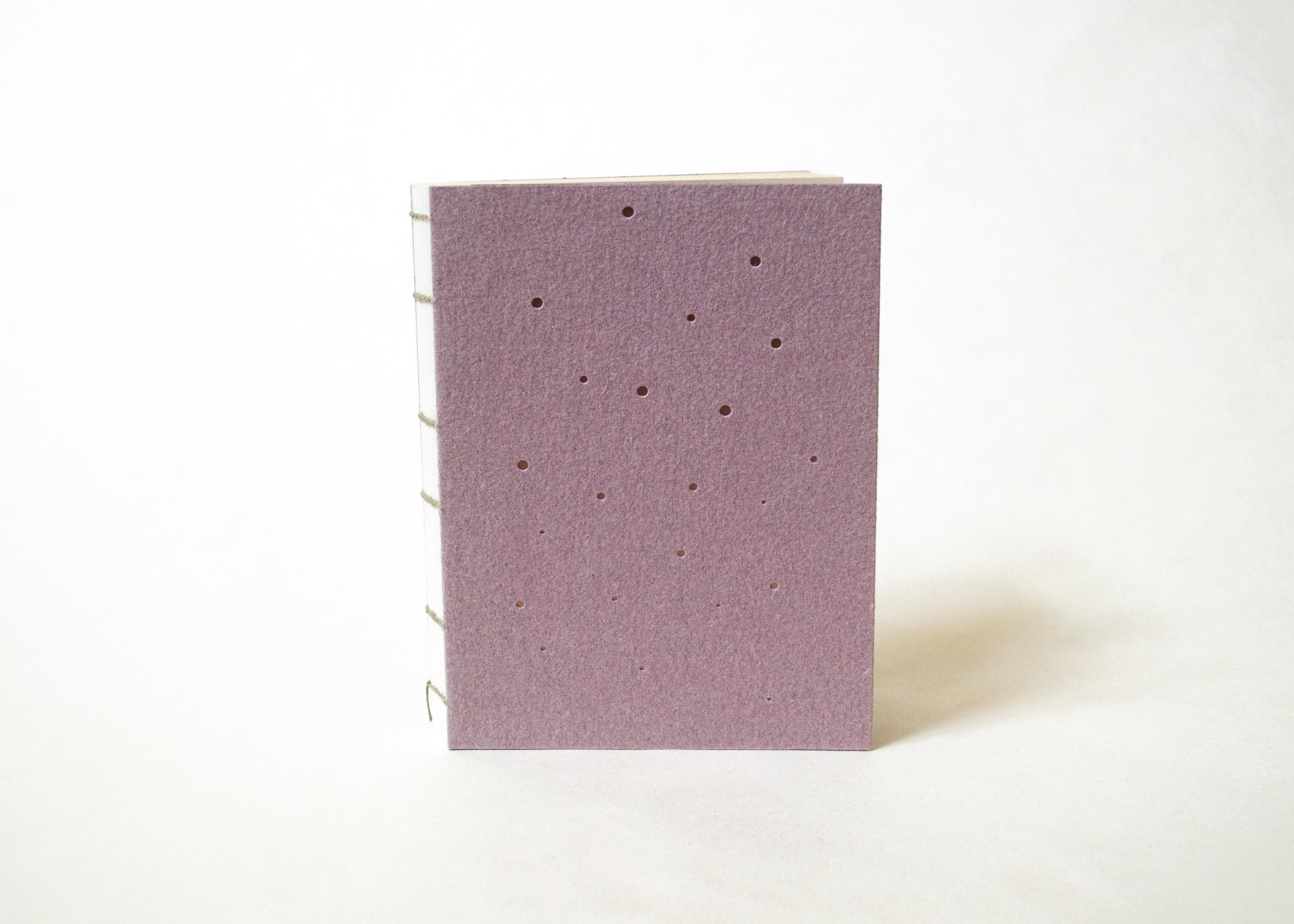 Handmade Blank Notebook - Punched Copper