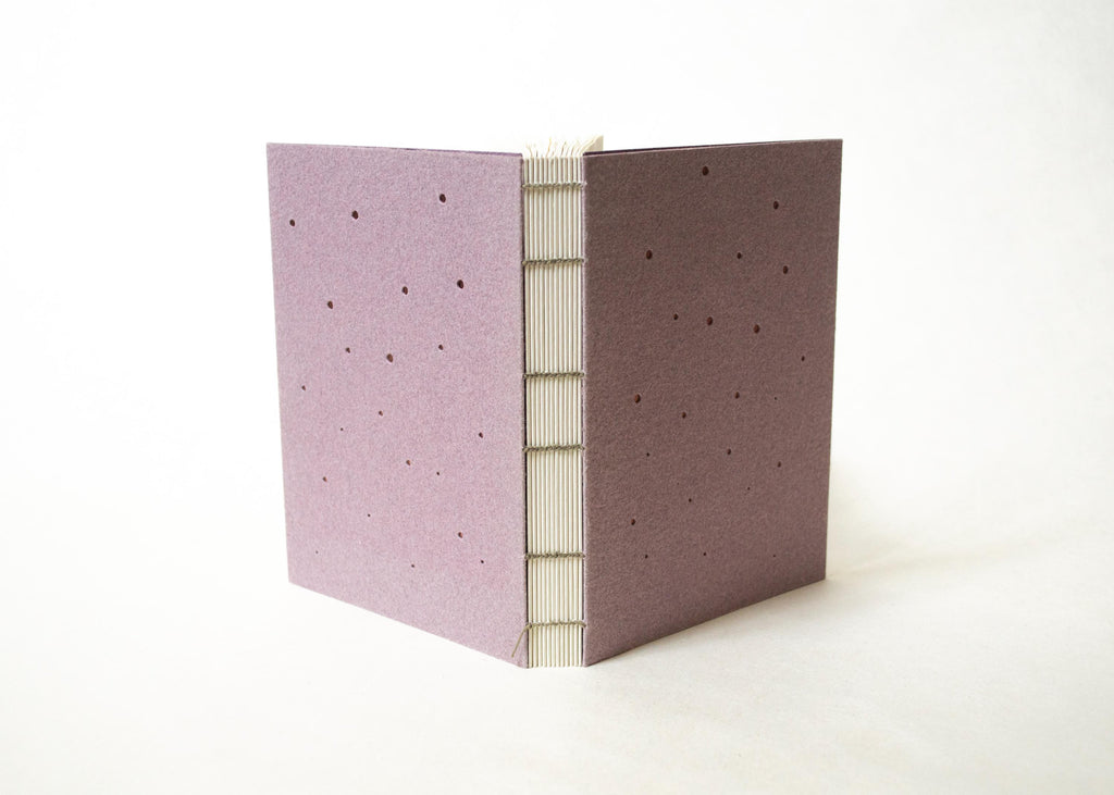 Handmade Blank Notebook - Punched Copper